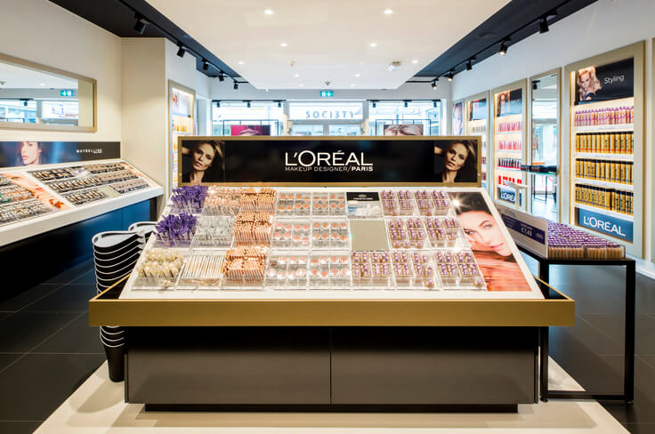 Redie Interieurs verzorgt het interieur voor diverse L’Oreal winkels 